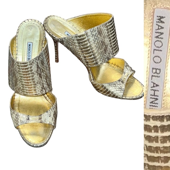 🌟MANOLO BLAHNIK🌟 AUTHENTIC 🌟       SZ 39 EU 8.5 US - Picture 1 of 8